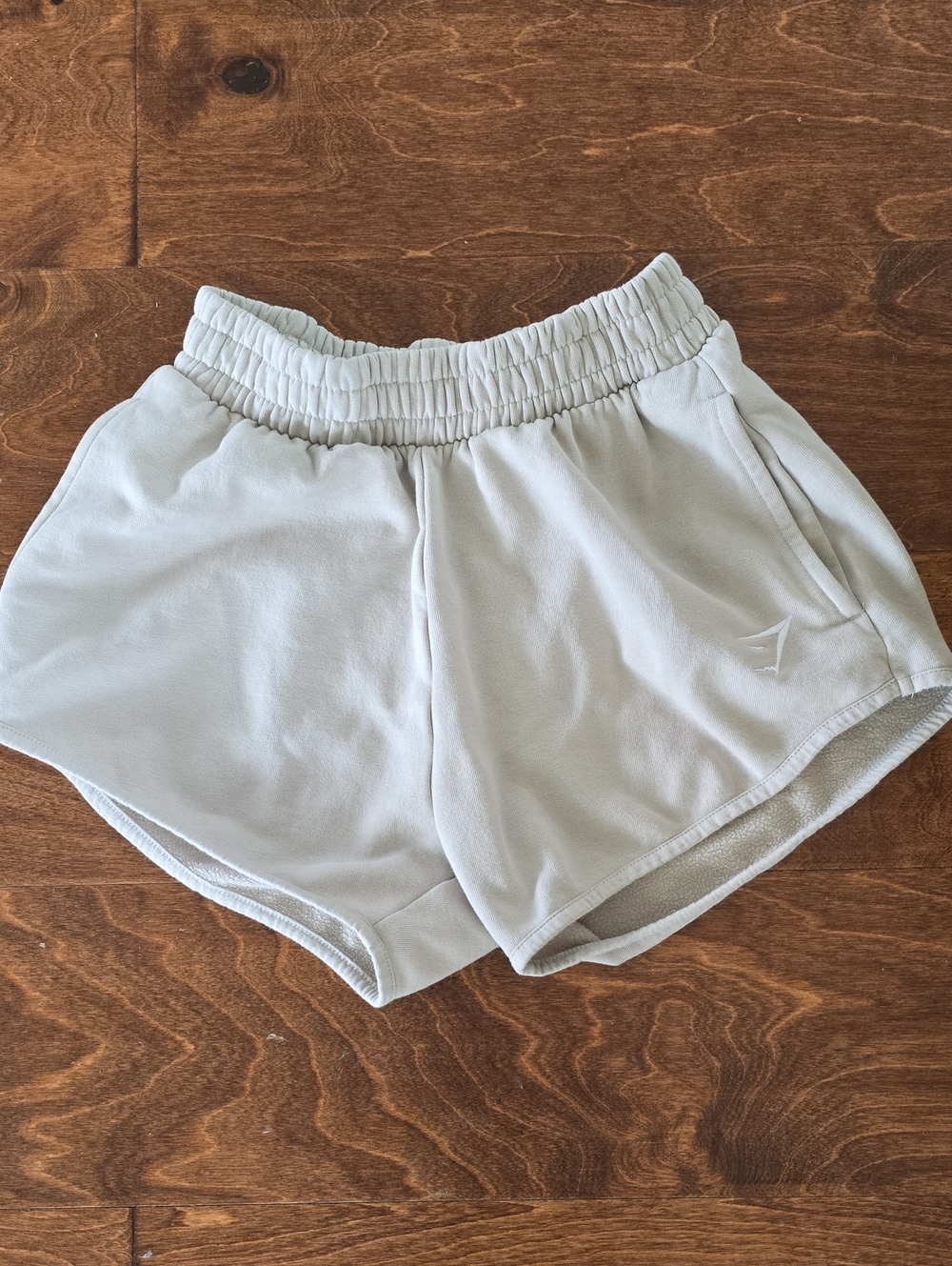 Gymshark Women's Pale Gray/beige Athletic Shorts